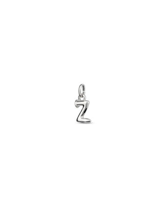 Sterling silver-plated charm with small letter Z